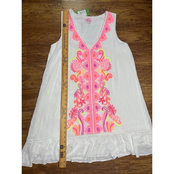 Lilly Pulitzer Thalia Tunic Sleeveless Swing Dress Embroidery in Size L New - Picture 6 of 9